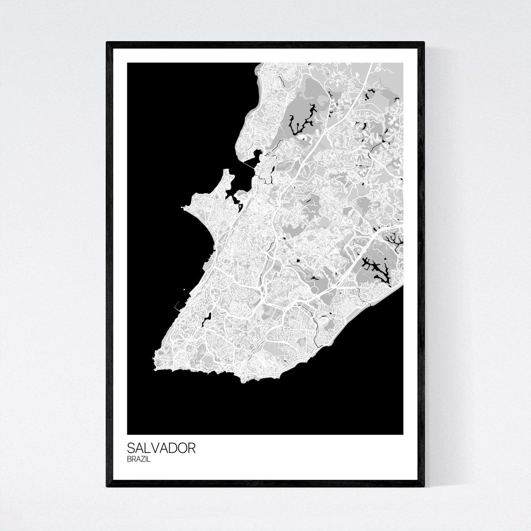 Salvador City Map Print