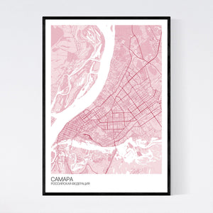 Samara City Map Print