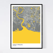 Load image into Gallery viewer, Samut Prakan Region Map Print