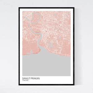 Samut Prakan Region Map Print