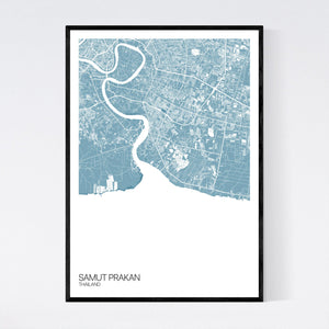 Samut Prakan Region Map Print
