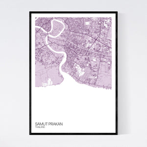 Samut Prakan Region Map Print