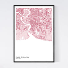 Load image into Gallery viewer, Samut Prakan Region Map Print