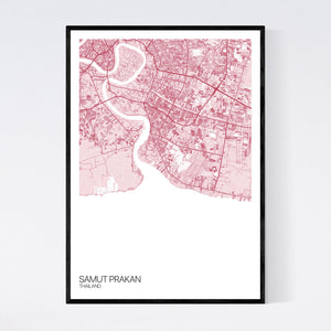 Samut Prakan Region Map Print