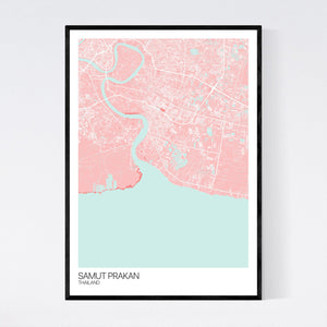 Samut Prakan Region Map Print