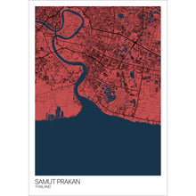 Load image into Gallery viewer, Map of Samut Prakan, Thailand