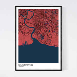 Map of Samut Prakan, Thailand