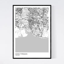 Load image into Gallery viewer, Samut Prakan Region Map Print