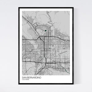 San Bernardino City Map Print