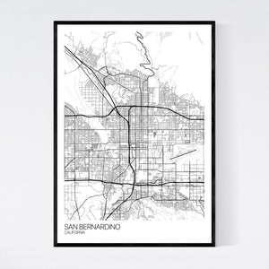San Bernardino City Map Print