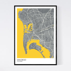 San Diego City Map Print