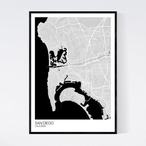 San Diego City Map Print