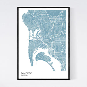 San Diego City Map Print