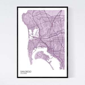 San Diego City Map Print
