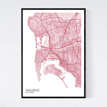 Load image into Gallery viewer, San Diego City Map Print