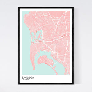 San Diego City Map Print