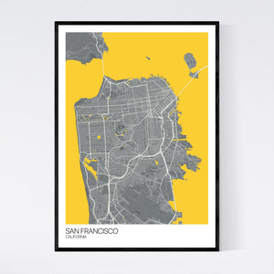 San Francisco City Map Print