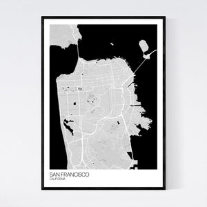 San Francisco City Map Print