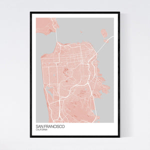 San Francisco City Map Print