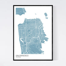 Load image into Gallery viewer, San Francisco City Map Print