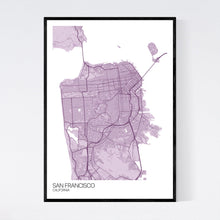 Load image into Gallery viewer, San Francisco City Map Print
