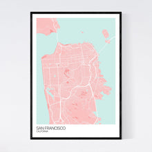 Load image into Gallery viewer, San Francisco City Map Print