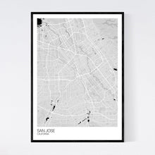 Load image into Gallery viewer, San Jose City Map Print