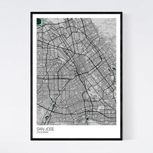 Load image into Gallery viewer, San Jose City Map Print