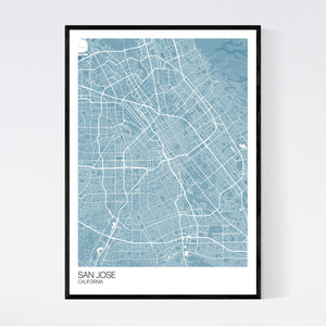 San Jose City Map Print