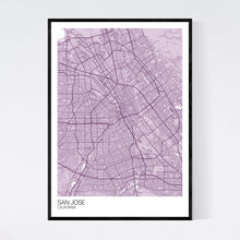 Load image into Gallery viewer, San Jose City Map Print