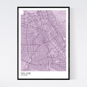 San Jose City Map Print