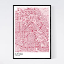 Load image into Gallery viewer, San Jose City Map Print