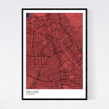 Load image into Gallery viewer, San Jose City Map Print