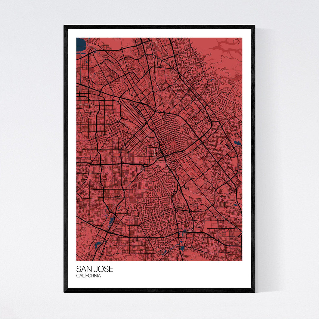 San Jose City Map Print