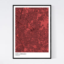 Load image into Gallery viewer, San Lorenzo City Map Print