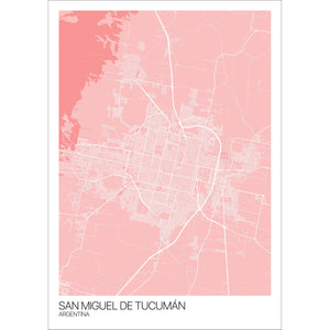 Map of San Miguel de Tucumán, Argentina