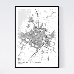 San Miguel de Tucumán City Map Print