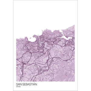 Map of San Sebastián, Spain