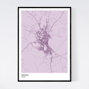 Sanaa City Map Print