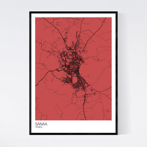Sanaa City Map Print