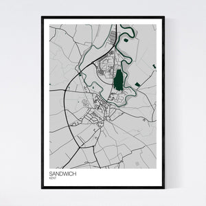 Sandwich Town Map Print