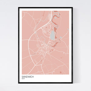 Sandwich Town Map Print