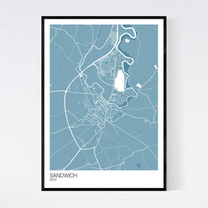 Sandwich Town Map Print