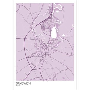 Map of Sandwich, Kent