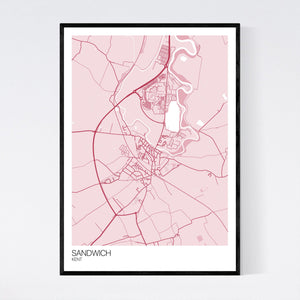 Sandwich Town Map Print