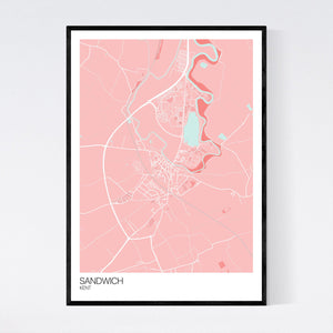 Sandwich Town Map Print