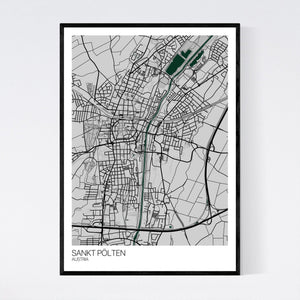 Sankt Pölten City Map Print