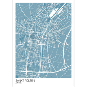 Map of Sankt Pölten, Austria