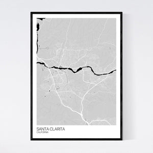 Santa Clarita City Map Print