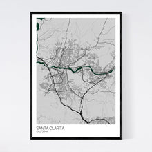 Load image into Gallery viewer, Santa Clarita City Map Print